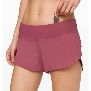 Lululemon Speed Up Low-Rise Lined Short 2.5 Moss Rose Running Athletic Shorts